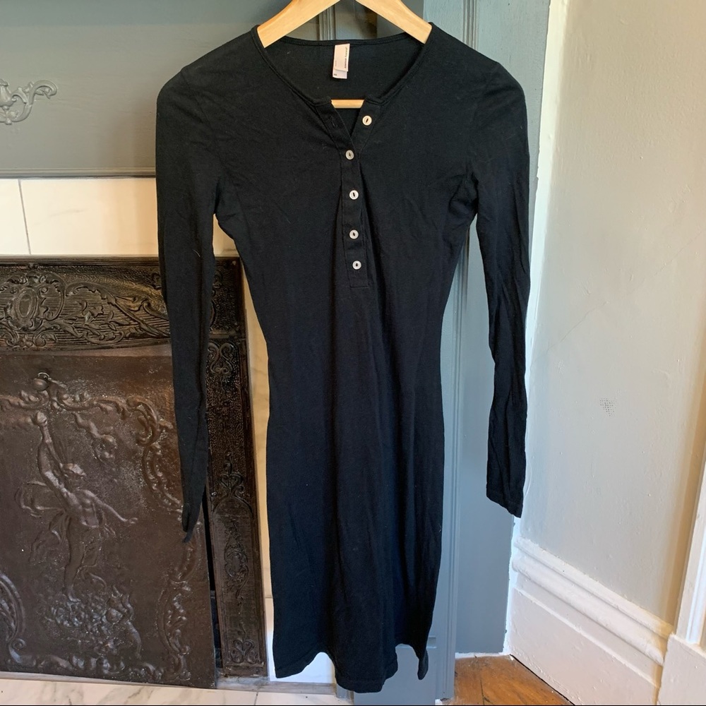 American apparel button dress